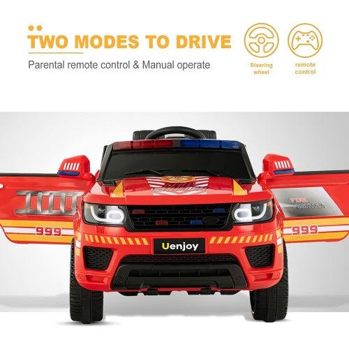 Uenjoy 12V Ride On SUV Kids Fire Fighter Truck - Toytexx Uenjoy 12V Ride On SUV Kids Fire Fighter Truck - Toytexx